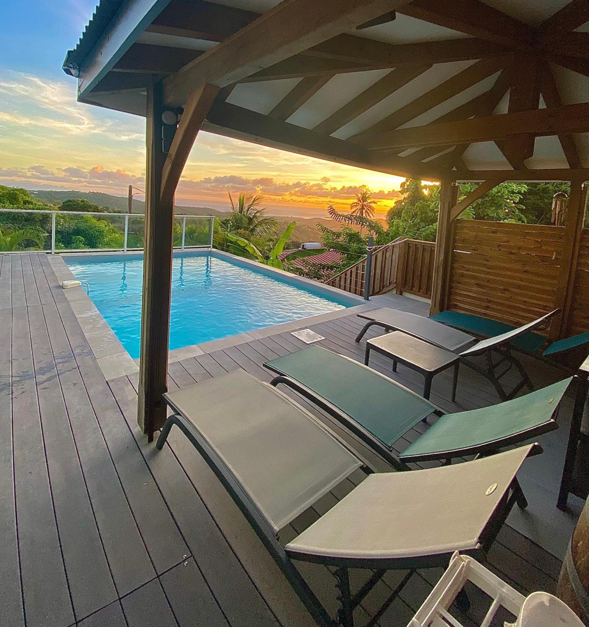 Les Villas Pameyaque 2 F2 Avec 1 Piscine Et 1 F3 Avec 1 Piscine, Superbe Vue Sur La Mer Riviere-Salee Exterior foto
